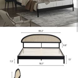 Brand New In Box King Rattan Bed Frame 