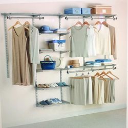 3 of the Rubbermade Configurations 4”-8” Closet Systems