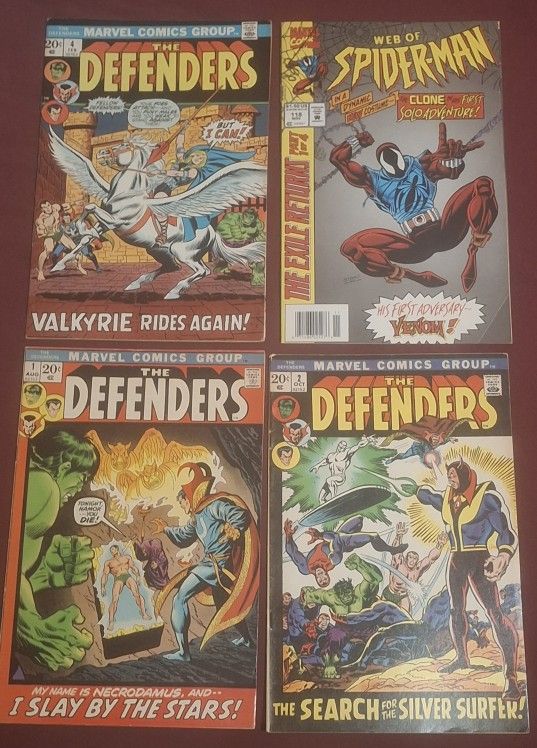 KEY ISSUE 1ST APPEARANCE: (1972)THE DEFENDERS #1, #2, #4 & WEB OF SPIDER-MAN #118 SCARLET SPIDER 1ST APPEARANCE