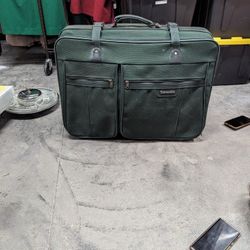Samsonite Large Dark Green Suitcase On Wheels