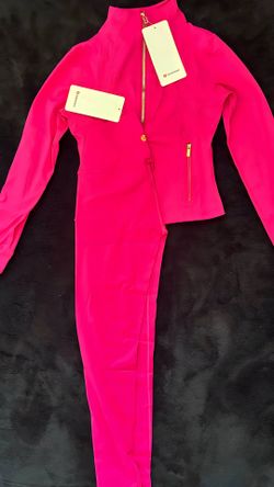 Pink Lulu lemon Gold zipper