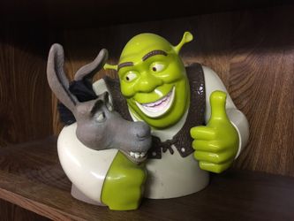 Collectors edition talking Shrek and Donkey cookie jar