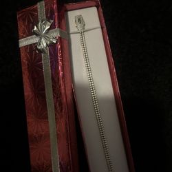 Real 10k Gold Manaco Tennis Bracelet 