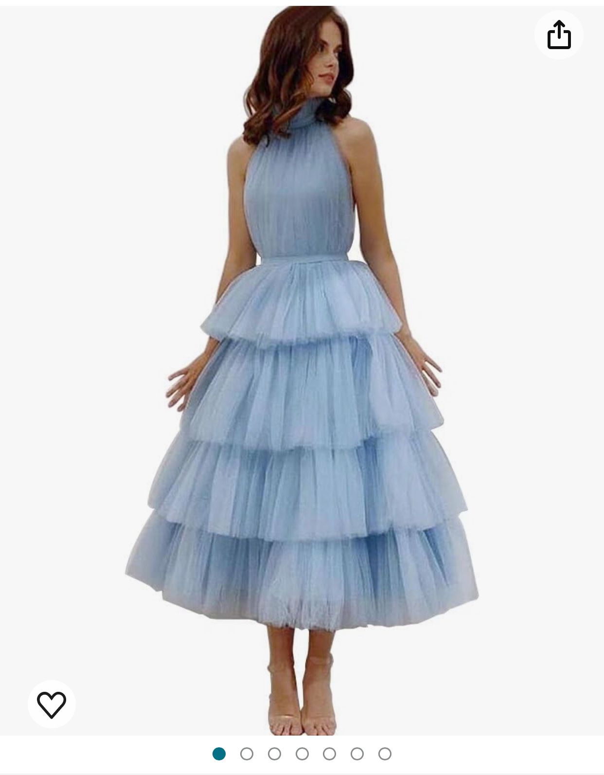 Women's Tiered Tulle Dresses Prom Evening Party Gowns