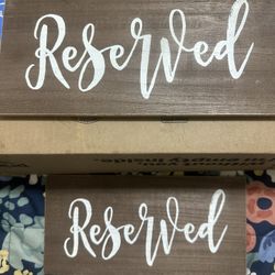 Reserved Signs 