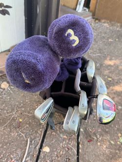 Golf clubs and bag