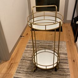 Mirrored bar cart