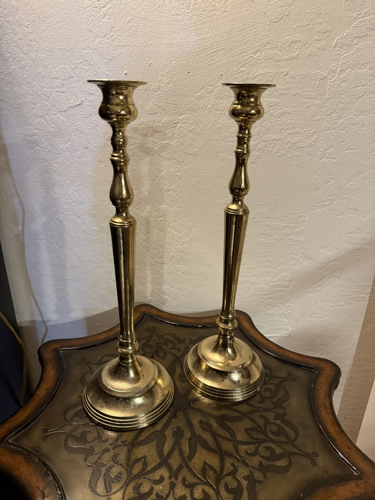 Set De Candeleros De Metal