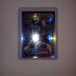 2024 TOPPS UPDATE SERIES CHROME PAUL SKENES NEGATIVE REFRACTOR ROOKIE BASEBALL CARD 