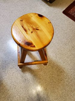 small fine wood stool