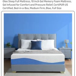 Full Platform bed and Memory Foam Mattress 