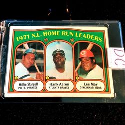 Hank Aaron 1971 Topps HR Leaders Aaron, Stargell and May! MLB LEGENDS!