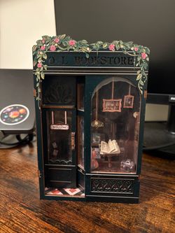 Assembled DIY Book Nook - "Owl Bookstore" 3D Miniature