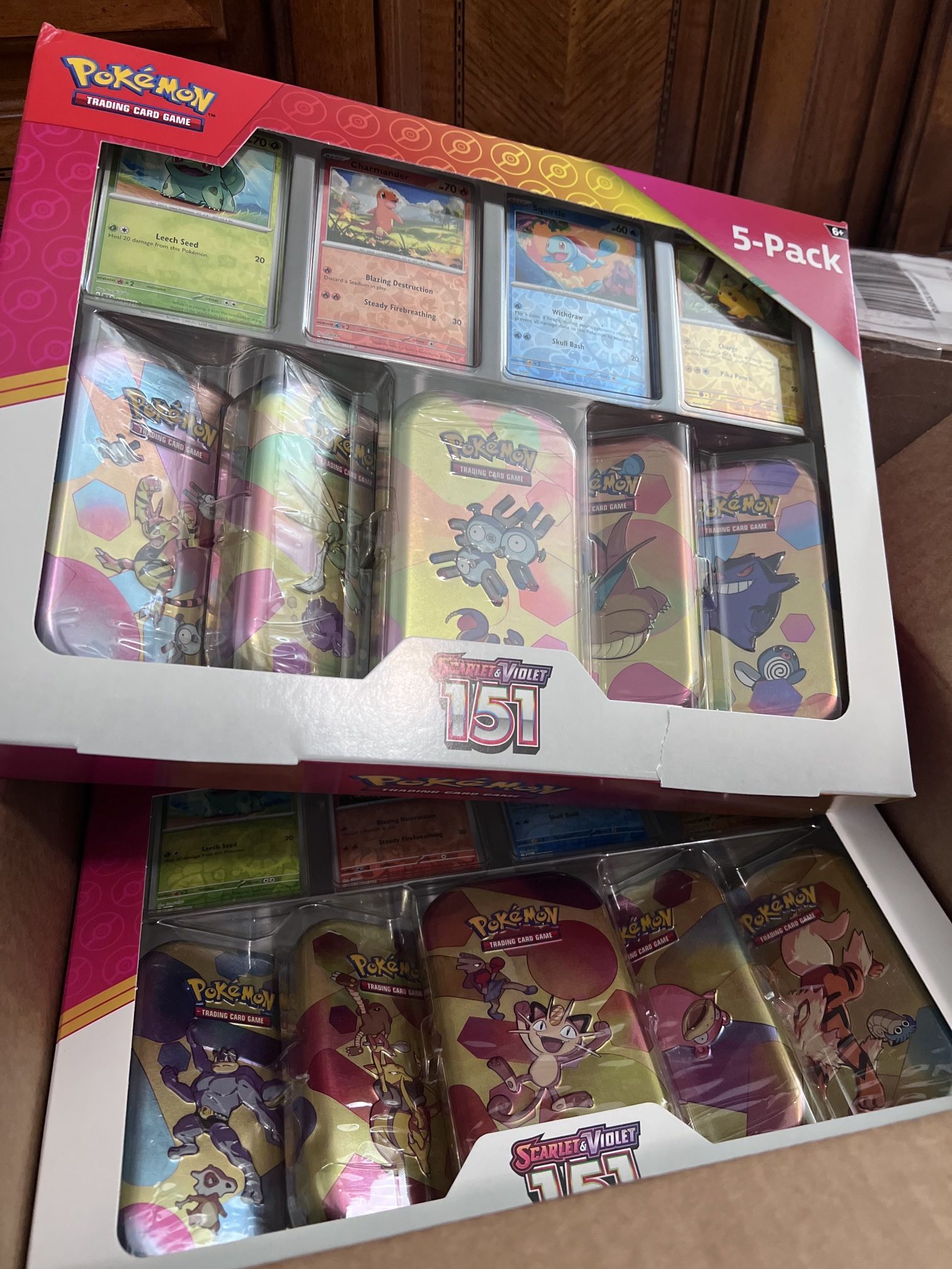 Pokemon 151 ( 5 Pack Mini Tins ) & Obsidian Flames ETB