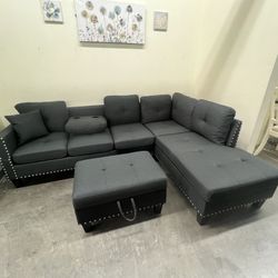 Sectional Sofa With Ottoman