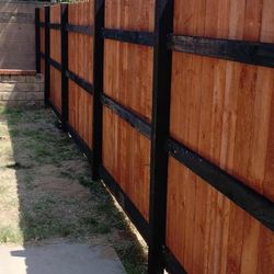 Fence wood and vinyl