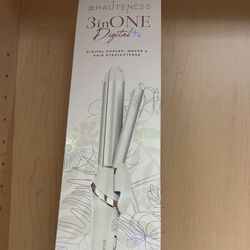 Hauteness 3 In One Digital Hair Styler NIB