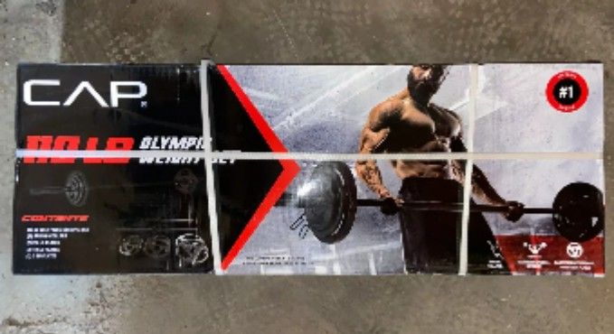 CAP 110 lb Olympic Weight Set w/ 7 ft Bar - NEW IN HAND