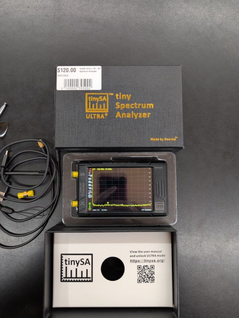 tinySA Ultra+, an advanced handheld spectrum analyzer