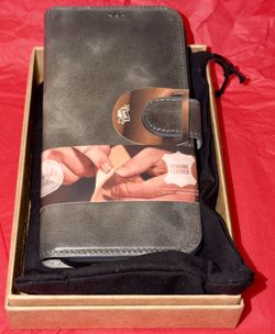iPhone 16 Pro Max Handcrafted Genuine Leather Detachable Wallet Case