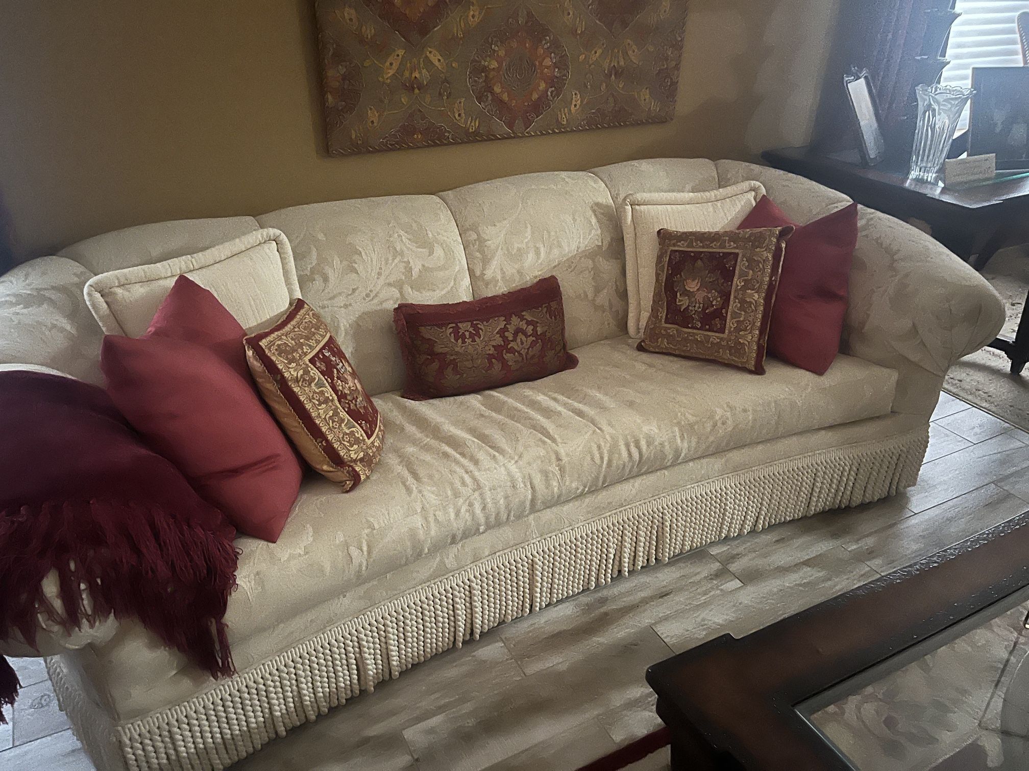 Cream Sofa Set