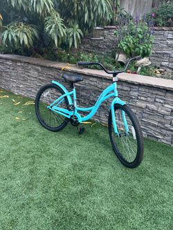 Blue Beach Cruiser Bike