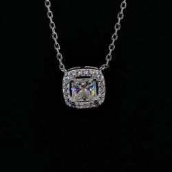 3.5 Carat Moissanite Necklace / .925 