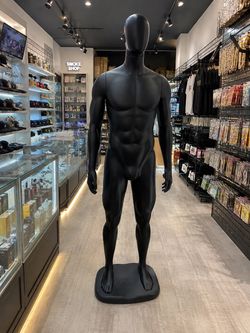 Matte Black Male Mannequin / Plastic