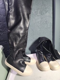 Long Boots Black And White