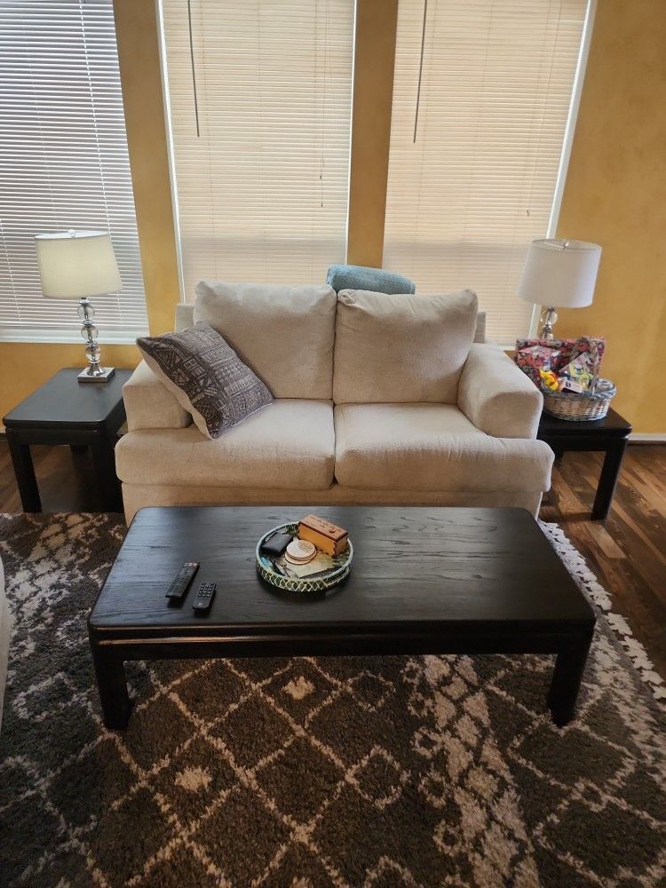 Loveseat & Chair Plus Ottoman