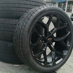 22” Chevy/GMC Silverado Sierra Replica Wheels & Tires Tahoe Yukon Escalade Suburban Rines Y