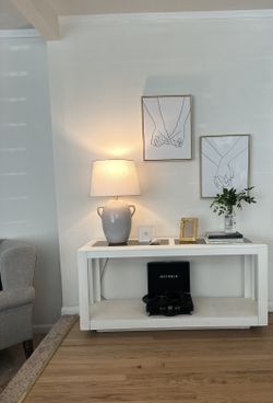 Wood And Glass Console
