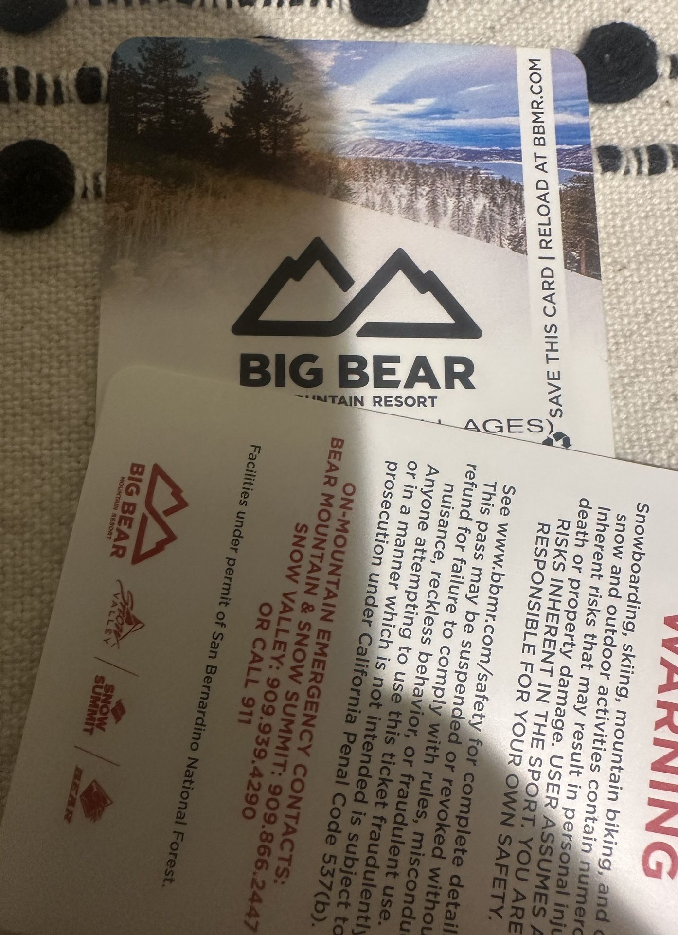 Big Bear Lift Tickets
