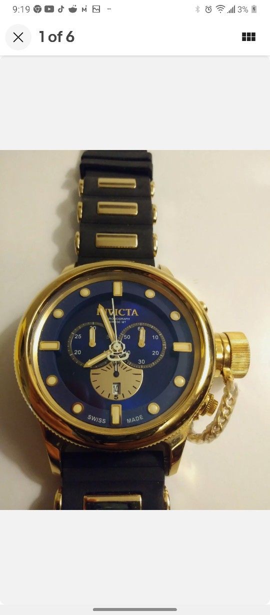 Rare Men's Invicta Russian Diver Swiss Made Watch Model # 5932