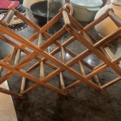 foldable wood wine rack