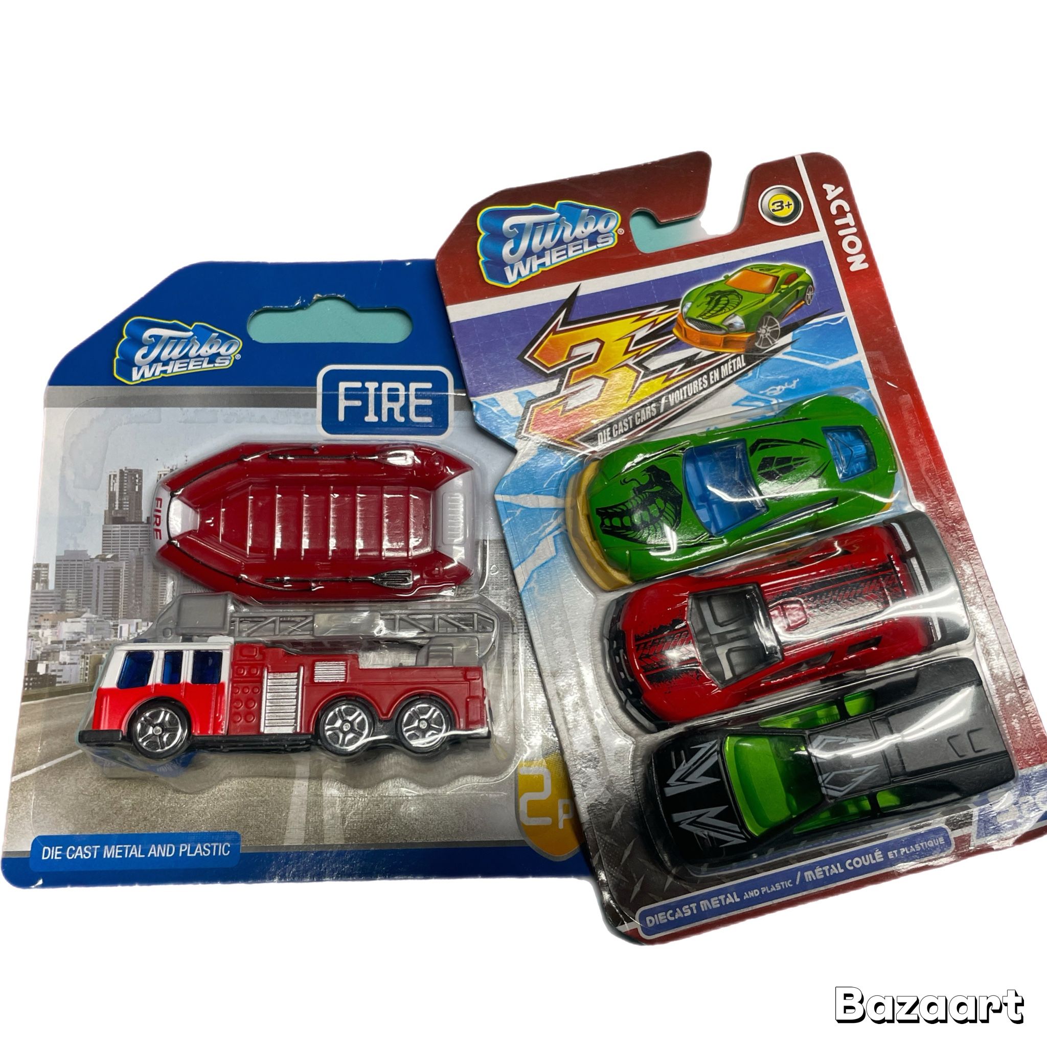 Turbo Wheels Action Pack & Fire Truck Diecast Vehicles Ambulance Cars Boat New