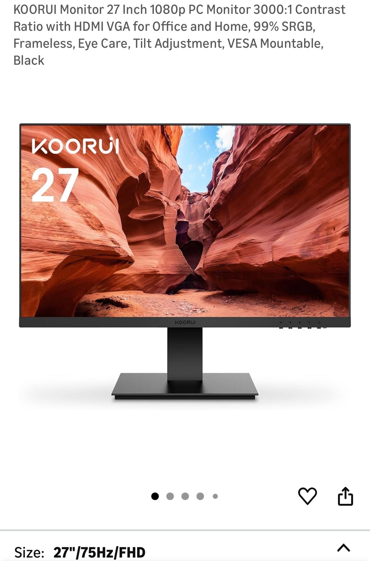 27” Monitor