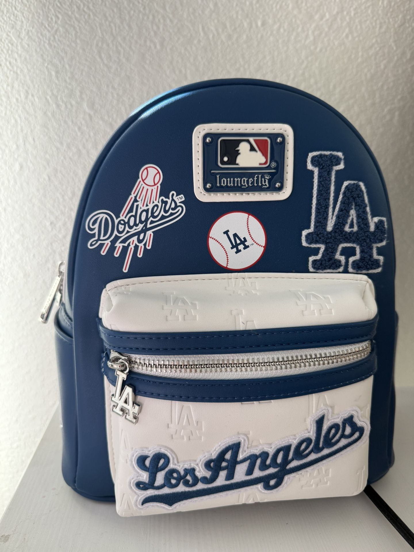 Loungefly Men's and Women's Los Angeles Dodgers Patches Mini Backpack