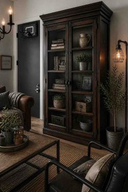 Free curio cabinets 90” inches h very heavy and tall