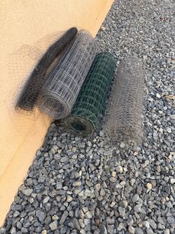 Chicken wire and some metal fencing