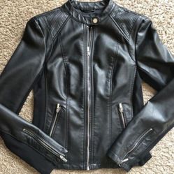 Express Leather Polyester Women Jacket