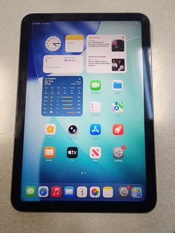 Apple iPad Mini 6 Tablet ios 26 with case and fast charger