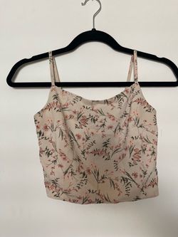 Q Floral Crop Cami Top Size Small