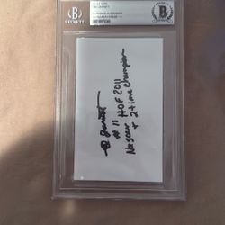 Ned Jarrett BAS Slabbed Autograph – HOF 2011 – Auto Grade 10