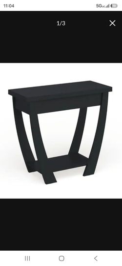 Black Wood Accent Entry Console Table