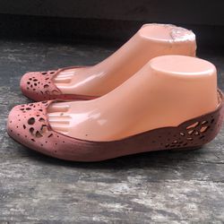 coclico Women’s Pink Salmone Leather Slip On Ballet Shoes Size 38/7.5US