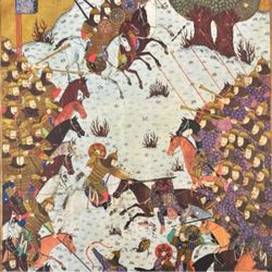 SHAHNAMEH OF BAYSUNQUR c. 1430 Original 50’s Vintage Fine Art Print Collectible Italy Italian Printed Persia / Persian Poster Ephemera HILLCREST