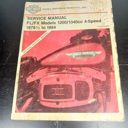 1978 1/2 - 1984 Harley Davidson Service Manual FL/FX Models 1200/1340cc 4 Speed