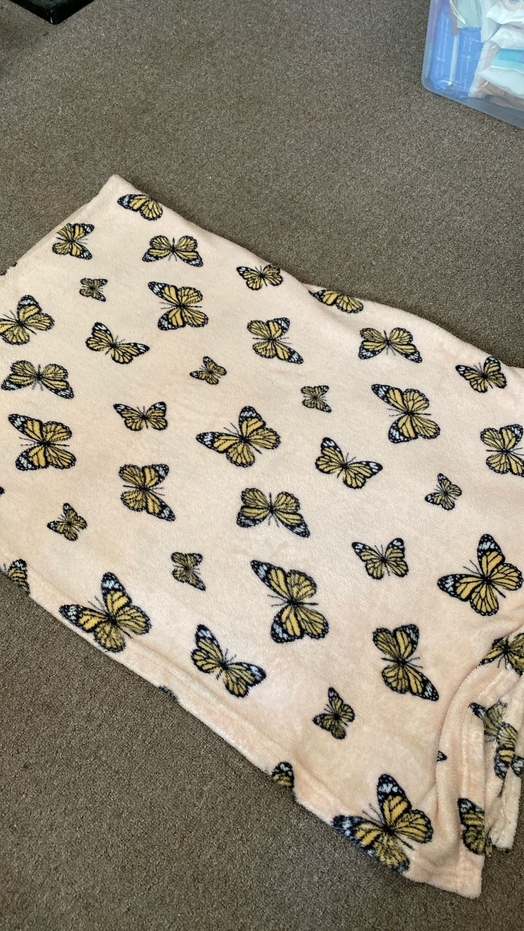 Pink Butterfly Throw Blanket 70x44