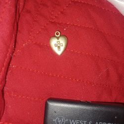 Solid Gold Heart Shaped Locket Charm 